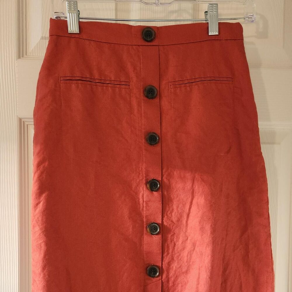 Ann-taylor Women's Orange and Red Skirt